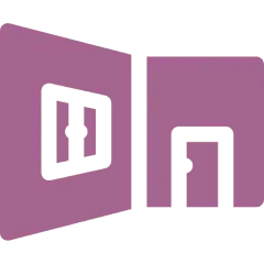 Room corner with window and door