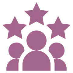 Purple team with three-star rating icon